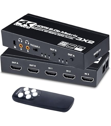 Amazon | avedio links 4K@60Hz HDMI 分配器 2入力4出力 HDMI切替器